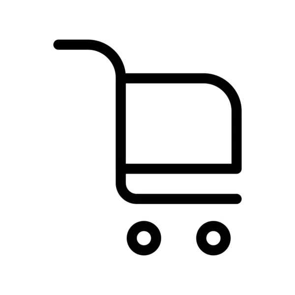 ショッピングカートの概要 ベクトルアイコンデザイン — ストックベクタ