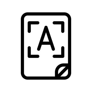 Ocr Taslak Vektör Simgesi Tasarımı