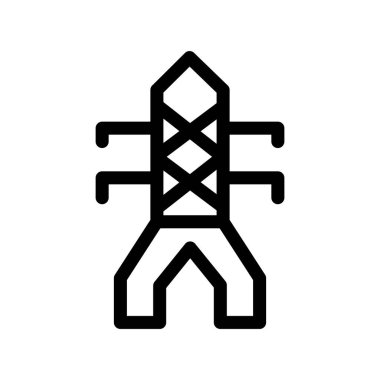  Elektrik Kulesi Taslak Vektör Simgesi Tasarımı