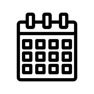 Takvim Ana Hattı Vektör Simgesi Tasarımı