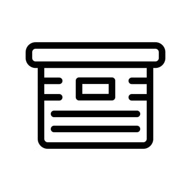 Depolama Kutusu Taslak Vektör Simgesi Tasarımı