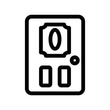  Kapı Dış Hattı Vektör Simgesi Tasarımı