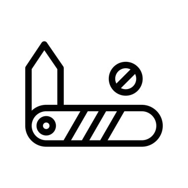 Bıçak Özeti Vektör Simgesi Tasarımı Yok