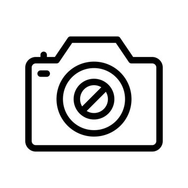 Kamera Dış Hattı Vektör Simgesi Tasarımı Yok
