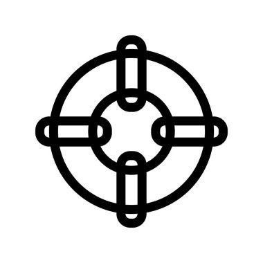  Lifesaver Ana Hattı Vektör Simgesi Tasarımı