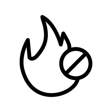  Ateş Özeti Vektör Simgesi Tasarımı Yok