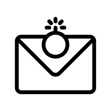 Çöp Posta Hattı Vektör Simgesi Tasarımı