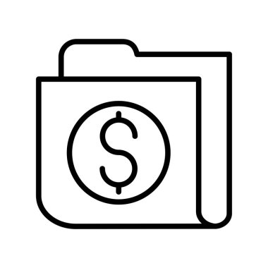 Para Birimi Dizini Taslak Vektör Simgesi Tasarımı