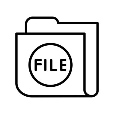 Dosya Dizini Taslak Vektör Simgesi Tasarımı