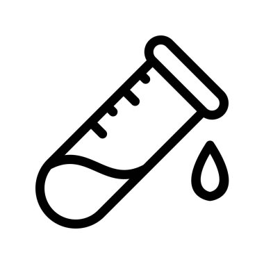 Test Tüpü Ana Hattı Vektör Simgesi Tasarımı