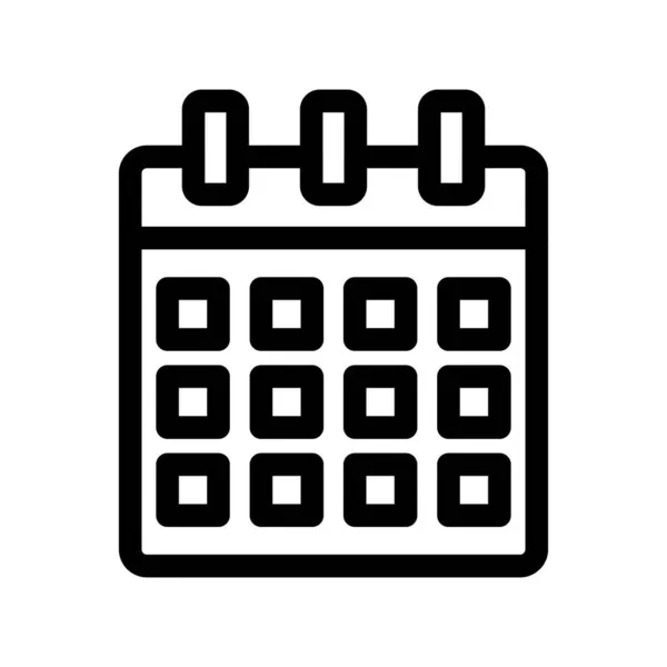 Calendario Outline Icona Vettoriale Desig — Vettoriale Stock