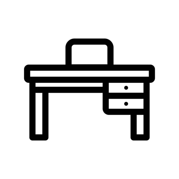 Tabelle Umriss Vektor Icon Desig — Stockvektor