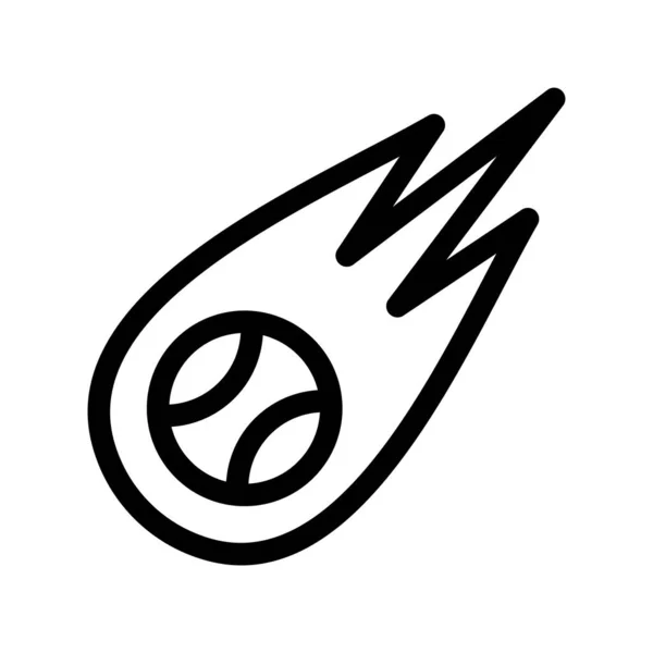 Meteor Outline Vector Icon Desig — Stockvektor