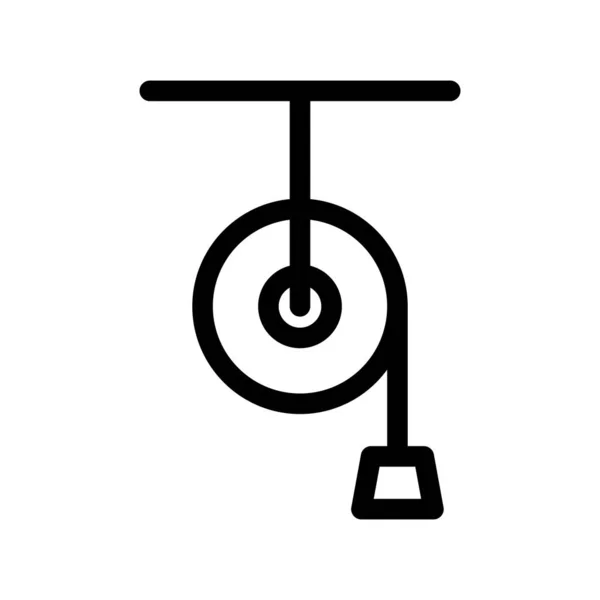 Pulley Skissera Vektor Icon Desig — Stock vektor