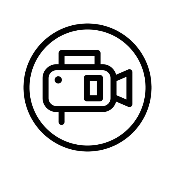 Esquema Videollamada Vector Icon Desig — Vector de stock