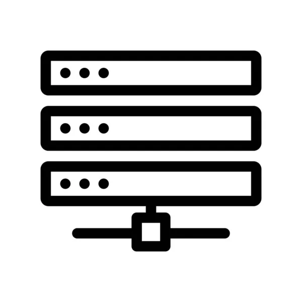 Server Outline Vektor Icon Desig — Stockvektor