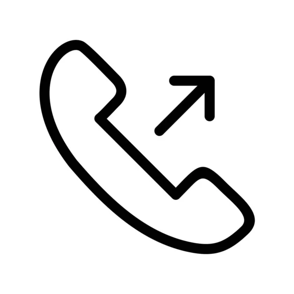 Outgoing Call Outline Vector Icon Desig — Stock Vector