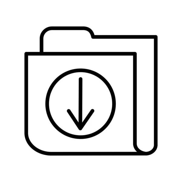 Scarica Folder Outline Icona Vettoriale Desig — Vettoriale Stock