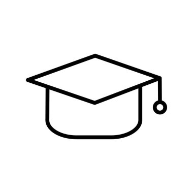 Eğitim Cap Ana Hattı Vektör Simgesi Tasarımı