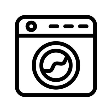 Çamaşır Makinesi Taslak Vektör Simgesi Tasarımı
