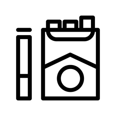 Sigara Özeti Vektör Simgesi Tasarımı