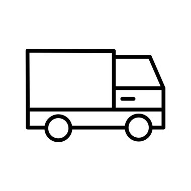 Kamyon Ana Hattı Vektör Simgesi Tasarımı