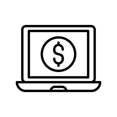 Laptop Satın Alma Özeti Vektör Simgesi Tasarımı