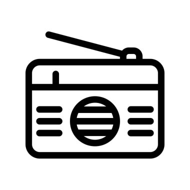  Radyo Ana Hattı Vektör Simgesi Tasarımı