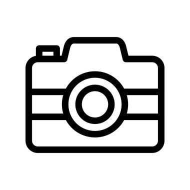 Fotoğraf Kamerası Taslak Vektör Simgesi Tasarımı