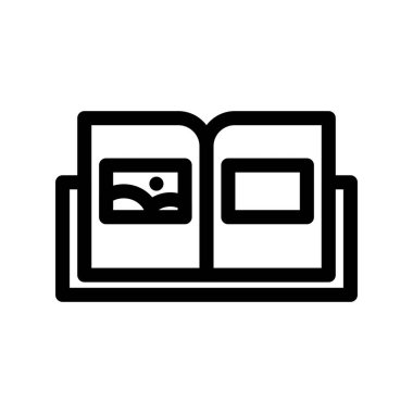 Fotoğraf Albümü Ana Hattı Vektör Simgesi Tasarımı