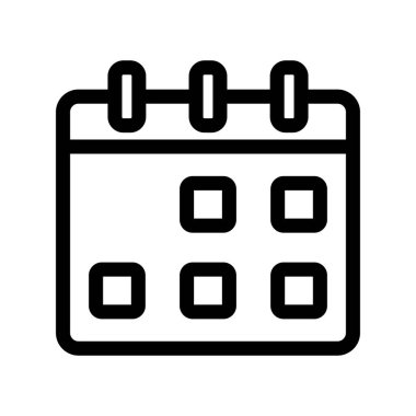 Takvim Ana Hattı Vektör Simgesi Tasarımı