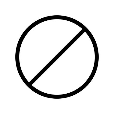 Yasaklama Ana Hattı Vektör Simgesi Tasarımı