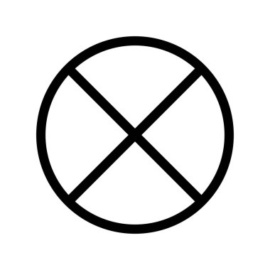  Yasaklama Ana Hattı Vektör Simgesi Tasarımı