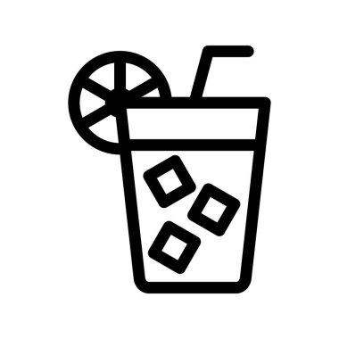 Lemon Juice Ana Hattı Vektör Simgesi Tasarımı