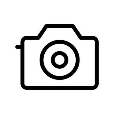 Kamera Dış Hattı Vektör Simgesi Tasarımı