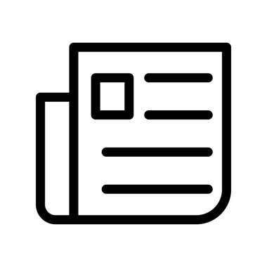 Haber Kağıdı Ana Hattı Vektör Simgesi Tasarımı