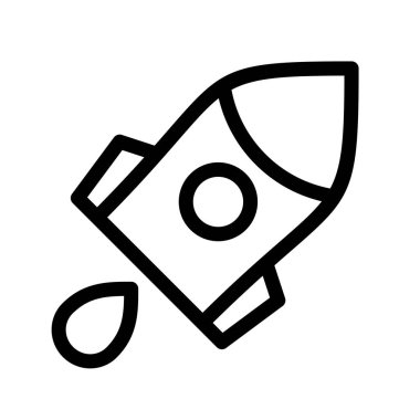 Roket Taslak Vektör Simgesi Tasarımı