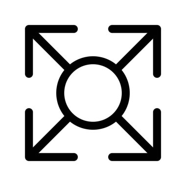 Dört Yönlü Ok Özet Vektör Simgesi Tasarımı