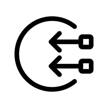 İki Ok Özeti Vektör Simgesi Tasarımı