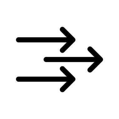 Sağ Ok Ana Hattı Vektör Simgesi Tasarımı