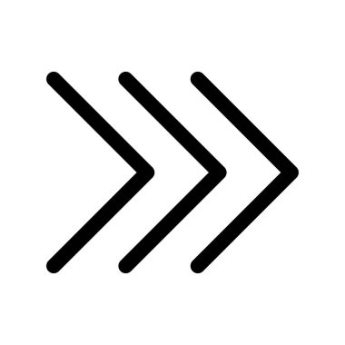  Sağ Ok Ana Hattı Vektör Simgesi Tasarımı