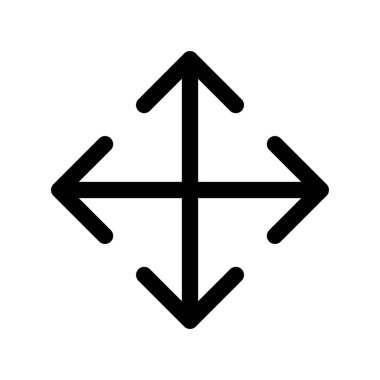 Dört Yönlü Ok Özet Vektör Simgesi Tasarımı