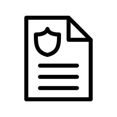 Belge Koruma Ana Hattı Vektör Simgesi Tasarımı