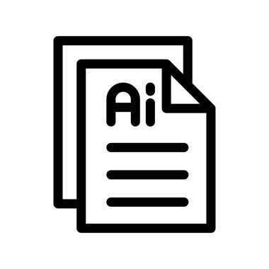  Ai Biçimi Özet Vektör Simgesi Tasarımı