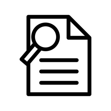 Belge Özeti Vektör Simgesi Tasarımı Ara