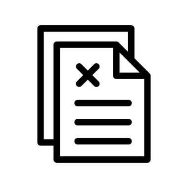 Belge Çapraz Ana Hattı Vektör Simgesi Tasarımı