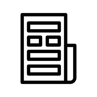 Haber Kağıdı Özeti Vektör Simgesi Tasarımı