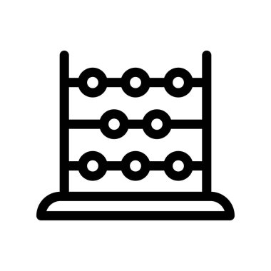Abaküs Ana Hattı Vektör Simgesi Tasarımı