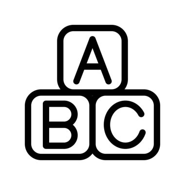 Abc Ana Hattı Vektör Simgesi Tasarımı