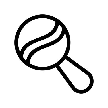 Çıngırak Ana Hattı Vektör Simgesi Tasarımı